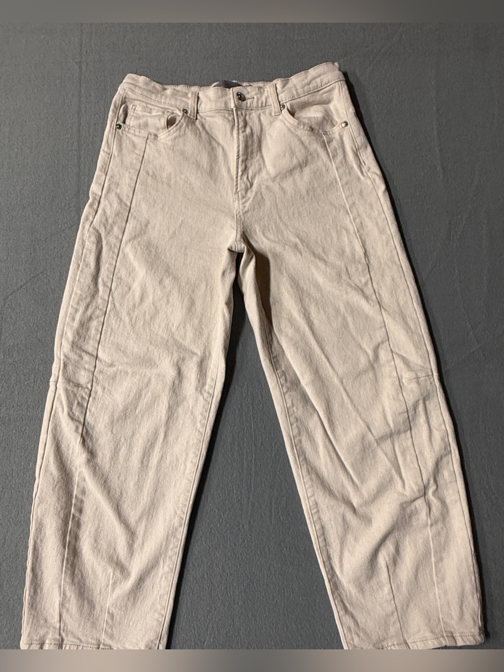 Gloria Vanderbilt Cream Barrel Leg Jeans
